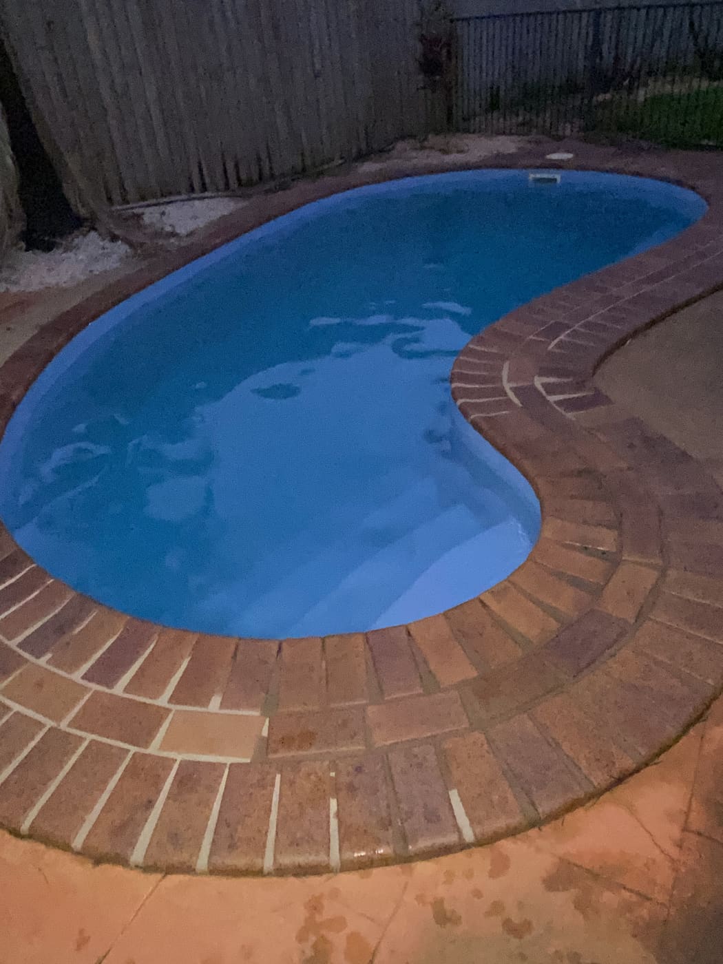 Same Townsville pool clear and blue close-up after green pool recovery